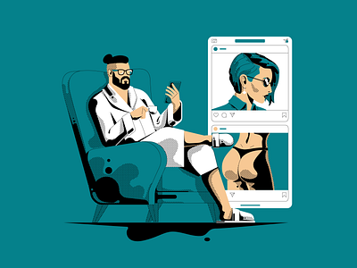 Morning ritual beard characterillustration coffee illustration illustrator morning portrait socialnetwork wacom