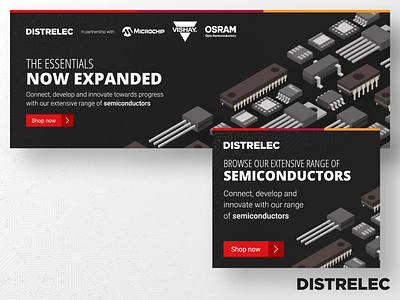 Distrelec Semiconductors Campaign Banners banners design marketing web banners