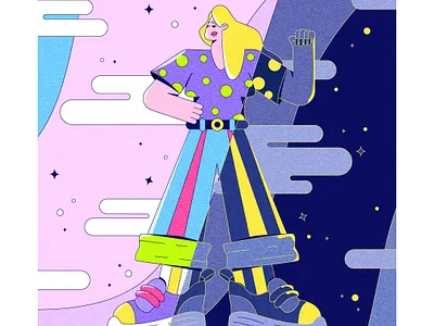 Day And Night adobe illustrator behance character character illustration design dribbble flat character flat character design flat design flat designer freelance illustrator girl character illustration illustrator procreate vector vector character vector character design vector illustration woman character