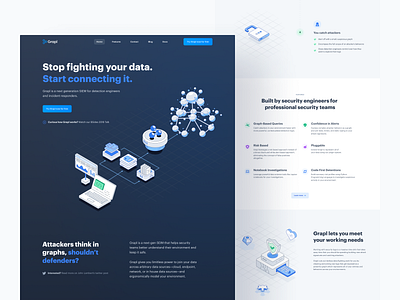 GraplSecurity - Landing Page & subpages clean components experience illustration interface landing page lp minimalism product security software technology ui ui design ui elements ux visual web webdesign website