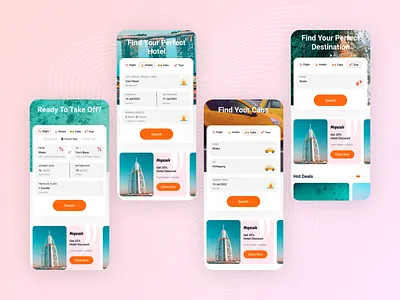 Flight Booking App 3d airline animation branding cabs booking flight app flight search flight ticket booking graphic design hotel rooms booking logo motion graphics plane ticket booking ticket booking app tour and travel travel agency ui uiux web design