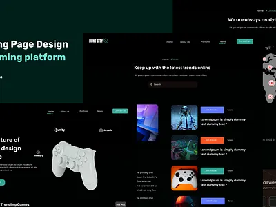 Landing Page Design for Gaming platform animation app branding design illustration ui ux