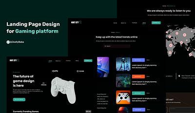 Landing Page Design for Gaming platform animation app branding design illustration ui ux