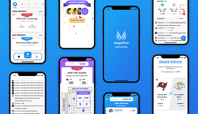 AngelFire game app interaction design mobile sports trivia user experience user interface
