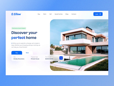 Zillow design concept animation behance booking branding case concept design flat home landing layo motion graphics real estate studio ui ux