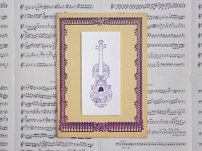 Ex libris Irene artisan artwork book bookplate craftmanship door exlibris flower hairline illustration moon music nature reading rubber stamp stamp symbolism violin woman