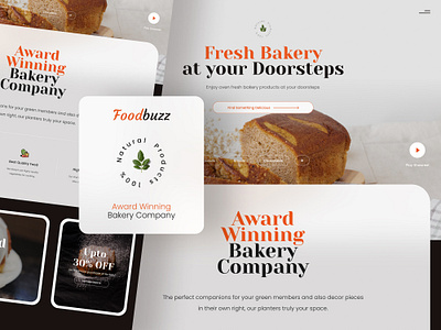 Bakery eStore Landing Page app design minimal ui ux