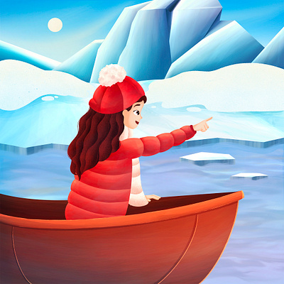 Find something book bright character childrens book cute design find girl illustration kidlit kids look for love ocean penguin photoshop snow wife winter