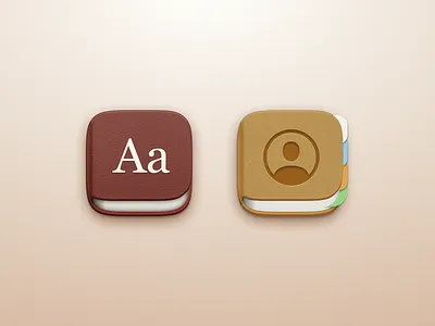 Dictionary + Contacts apple contacts dictionary icon icons ios macos