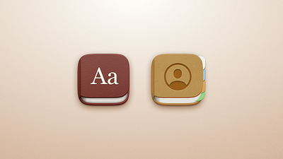 Dictionary + Contacts apple contacts dictionary icon icons ios macos