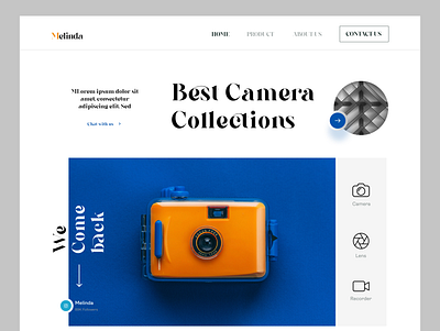 Cameras Landing Page 2022 best camera dslr landing page photography recorder slr top ui ui8 user interface video video camera web web design website