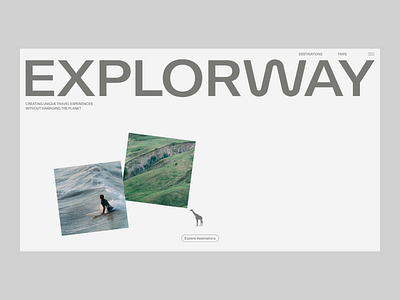 Explorway Web Design animation branding design identity interactions juste landing logo nature navickaite page parallax photography travel ui vector web