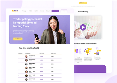 Trading Forex Landing Page branding debbut design illustration landing page purple ui vect vector webdesign