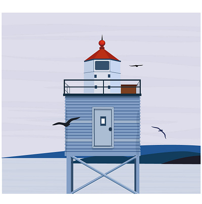 Lighthouse app branding design illustration logo pastel typography ui ux vector