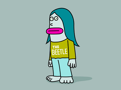 Gidney cartoon character clothing design dribbble face fan hair illustration lips mascot people