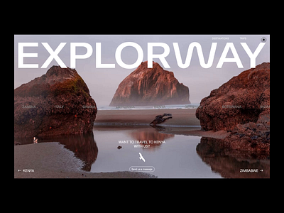 Explorway Web Design branding design home identity interaction juste landing lithuania logo menu nature navickaite page parallax photography travel typography ui vilnius web