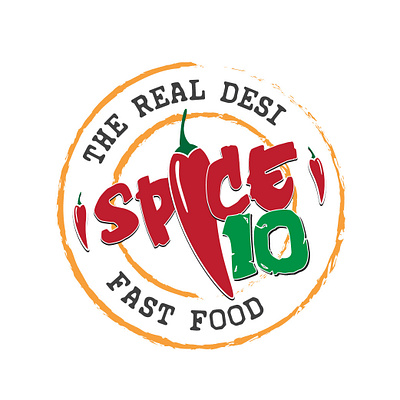 Spice 10 Fast Food Logo animation branding graphic design illustration logo vector