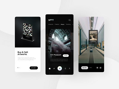 Metaverse Museum app art design dotchallenge marketplace metaverse midschallenge milad farahmand museum nft ui ux