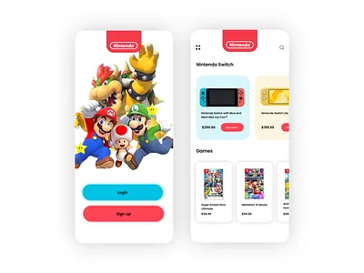Nintendo app concept app design nintendo ui user interface ux