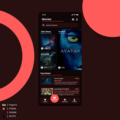 Movies App UX/UI Design appdesign art branding design graphic design illustration illustrator logo ui uidesigner uiux ux uxdesigner vector webdesign