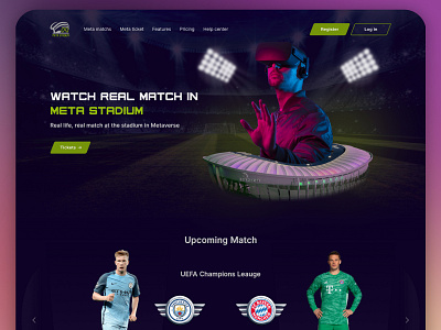 Metaverse Stadium Design 3d design dotchallenge football marketplace metaverse midschallenge nft nft marketplace nftmarketplace sport sport design ui ui design userinterface web ui