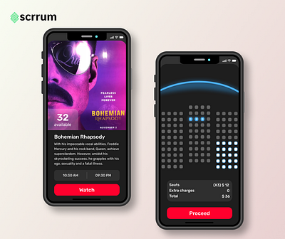 Movie ticket booking app app branding design graphic design illustration logo minimal ui ux vector