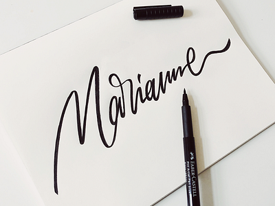 Marianne agency branding brushlettering calligraphy callirgaphy custom flow handmade handwritten lettering logo manifesto marianne paris process riot script type vintage