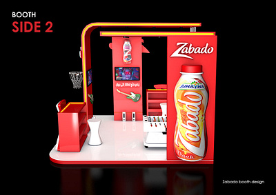 Zabado booth 3d 3d artist 3d booth 3d design 3ds booth c4d drinks booth