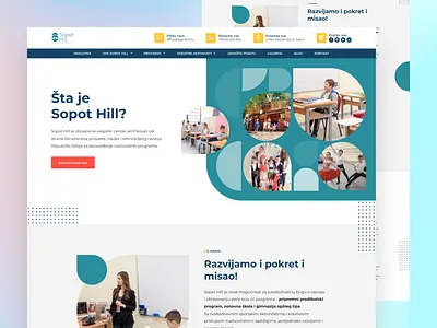 Sopot Hill - Private school website design design design concept high school homepage interface modern private school ui ux ui design web design website