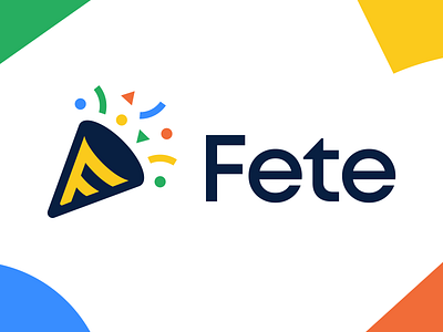 Fete branding colorful emoji f logo