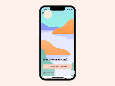Home Exploration animation bird branding breathing feelings home icons illustration landscape mental health prototype screen sun ui water