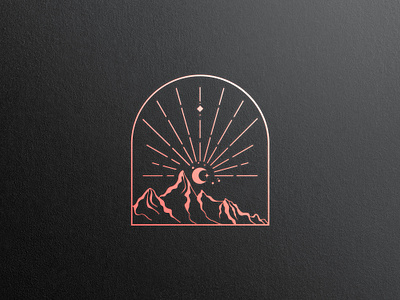 Mountain Night creative elegant logo flat logo minimal moon night mountain night star night travel logo