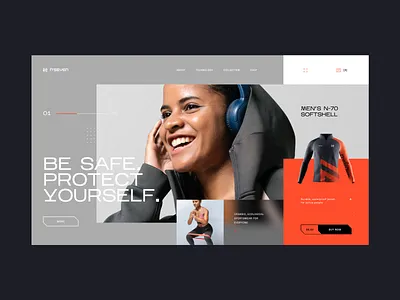 N'Seven - Concept shots brand design dynamic fitness gym homepage landing site softshell sport sportswear ui ui design ux ux design web webdesign website www