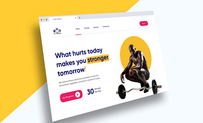 Fitness program website design design fitness ui ux web