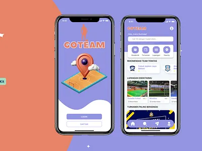 GoTeam Futsal Applications Design app apps design futsal mobile app design mobile design ui