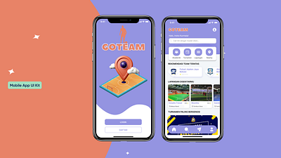 GoTeam Futsal Applications Design app apps design futsal mobile app design mobile design ui