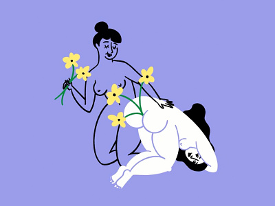 Garden of Earthly Delights 🌼👌🍑 bosch butt classical art design doodle flowers funny illo illustration lol painting sketch women