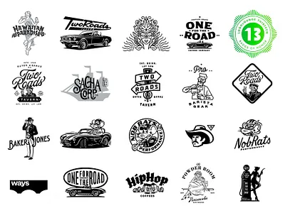 LogoLounge Book 13 branding classic custom design illustration logo logolounge old school retro vector vintage