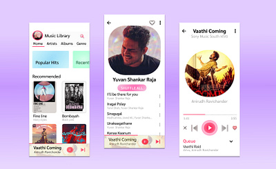 Music Library beginner design figma music ui ux