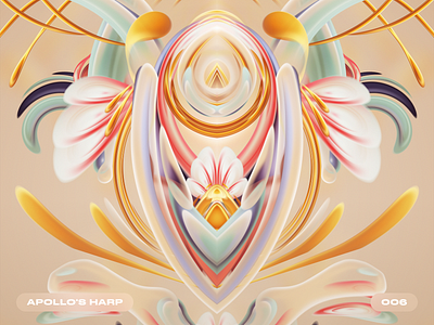 Apollo's Harp 2d 3d apollo art asbtract colorful digital digitalart galaktika galaxy gold golden gradient harp nft nftart nftartist surreal vasilenev