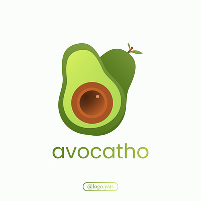 Avocado + Photo Logo brand identity branding color full design graphic design identity illustration inkscape logo logo avocado logo cartoon logo photo logo type simple