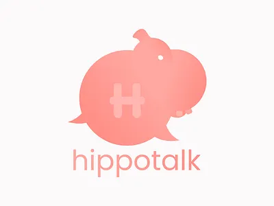 Hippo + Talk Logo brand identity branding color full connetion design graphic design hippo logo identity illustration inkscape logo logo cartoon logo type simple