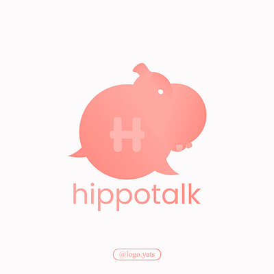 Hippo + Talk Logo brand identity branding color full connetion design graphic design hippo logo identity illustration inkscape logo logo cartoon logo type simple