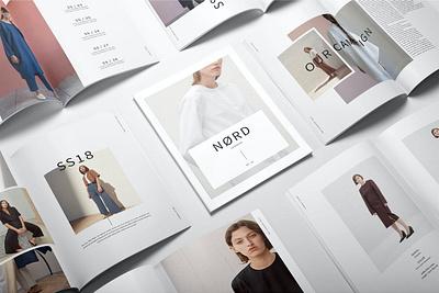 Nørd Lookbook annual report brochure catalog clean corporate cover design editorial fashion illustration indesign lookbook magazine photography portfolio print printable report revista template