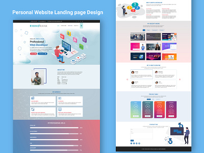 Personal Portfolio Website Landing page Design brand branding clean ui design graphic design illustration landing page logo personal portfolio portfolio portfolio landing page portfolio page portfolio site portfolio website typography ui ux vector web design