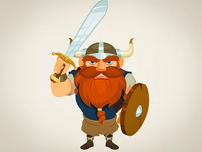 Viking Character affinity designer cartoon character illustration vector