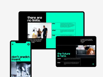 Future bright contemporary contrast design mint modern tech typography ui web web design
