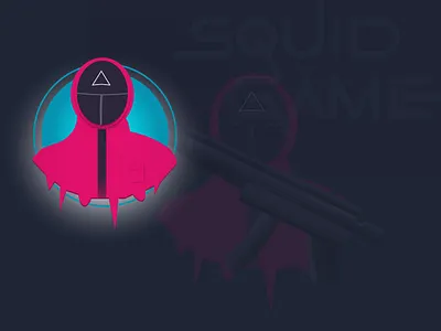 SQUID GAME ICON adobe xd cartoon logo figma game icon game logo game logo design game website graphic design icon design illustration logo logo design squid game squid game icon ui video game logo