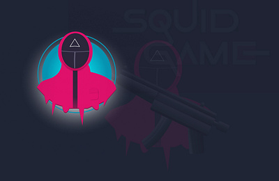 SQUID GAME ICON adobe xd cartoon logo figma game icon game logo game logo design game website graphic design icon design illustration logo logo design squid game squid game icon ui video game logo