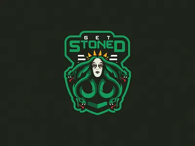 Get Stoned design esport logo esportlogo esports esports logo esports mascot gaming logo gaminglogo illustration logo
